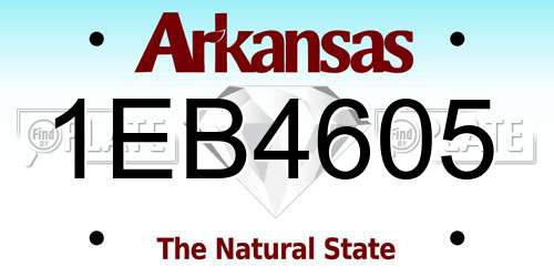 1EB4605 Arkansas License Plate