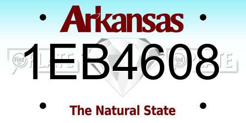 1EB4608 Arkansas License Plate