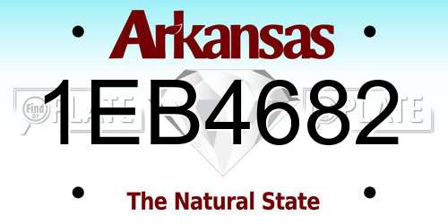 1EB4682 Arkansas License Plate