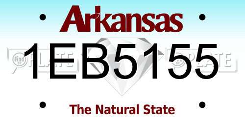 1EB5155 Arkansas License Plate