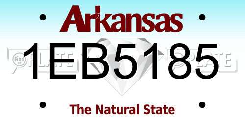 1EB5185 Arkansas License Plate