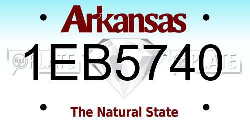 1EB5740 Arkansas License Plate