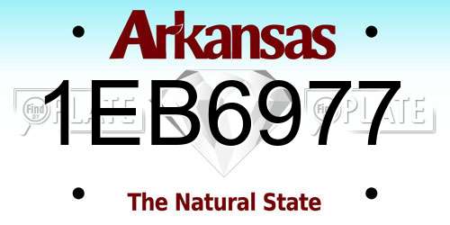 1EB6977 Arkansas License Plate