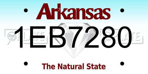1EB7280 Arkansas License Plate