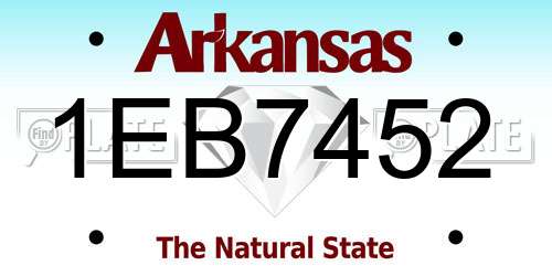 1EB7452 Arkansas License Plate