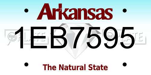 1EB7595 Arkansas License Plate