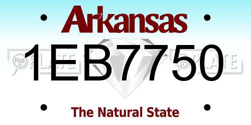 1EB7750 Arkansas License Plate