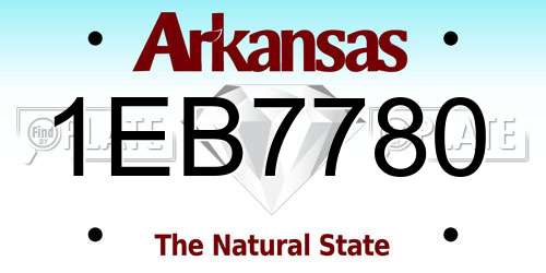 1EB7780 Arkansas License Plate