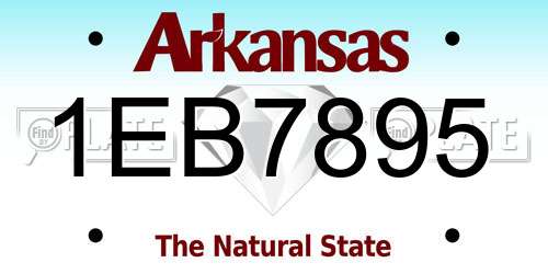 1EB7895 Arkansas License Plate
