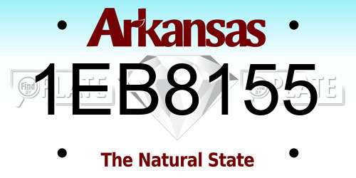 1EB8155 Arkansas License Plate