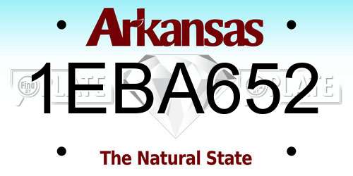 1EBA652 Arkansas License Plate