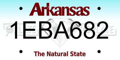 1EBA682 Arkansas License Plate