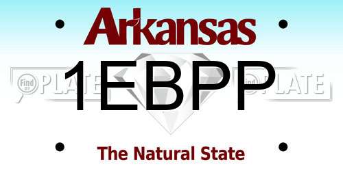 1EBPP Arkansas License Plate