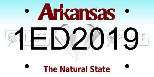 1ED2019 Arkansas License Plate