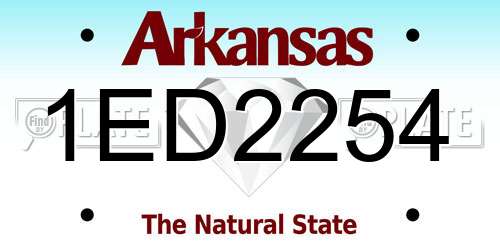 1ED2254 Arkansas License Plate