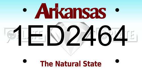 1ED2464 Arkansas License Plate