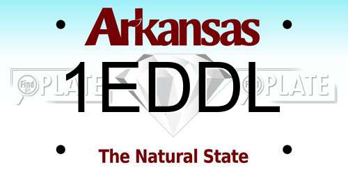 1EDDL Arkansas License Plate