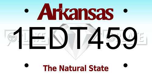 1EDT459 Arkansas License Plate