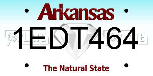 1EDT464 Arkansas License Plate