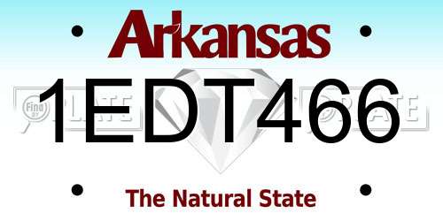 1EDT466 Arkansas License Plate