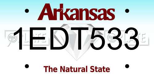 1EDT533 Arkansas License Plate