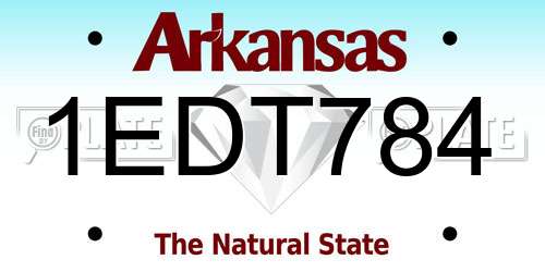 1EDT784 Arkansas License Plate