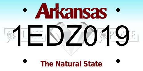 1EDZ019 Arkansas License Plate