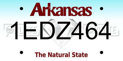 1EDZ464 Arkansas License Plate
