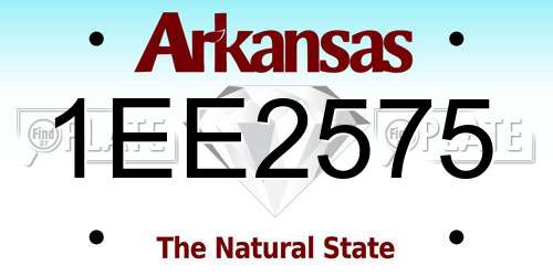 1EE2575 Arkansas License Plate