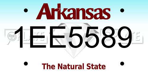 1EE5589 Arkansas License Plate