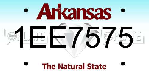 1EE7575 Arkansas License Plate
