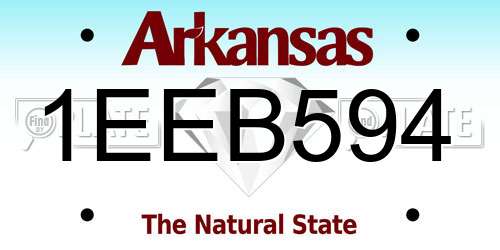 1EEB594 Arkansas License Plate