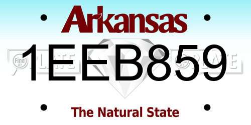 1EEB859 Arkansas License Plate