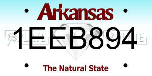 1EEB894 Arkansas License Plate