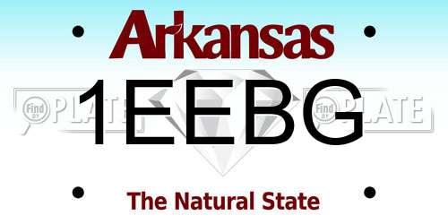 1EEBG Arkansas License Plate