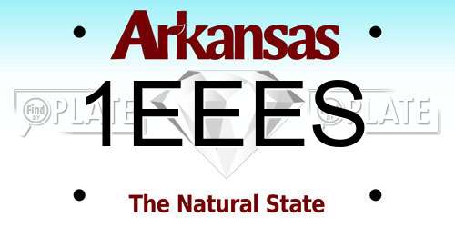 1EEES Arkansas License Plate