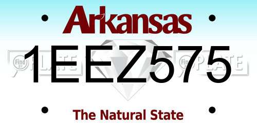 1EEZ575 Arkansas License Plate