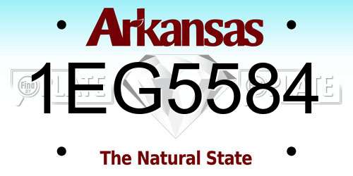 1EG5584 Arkansas License Plate