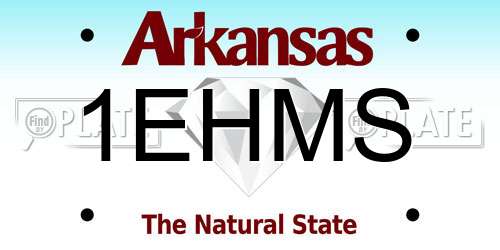 1EHMS Arkansas License Plate