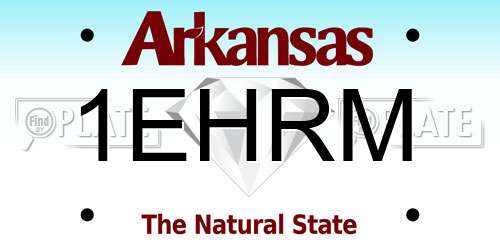 1EHRM Arkansas License Plate