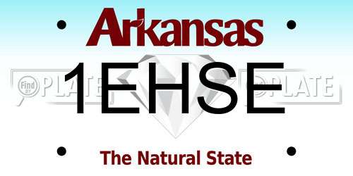 1EHSE Arkansas License Plate