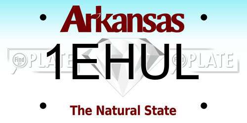 1EHUL Arkansas License Plate