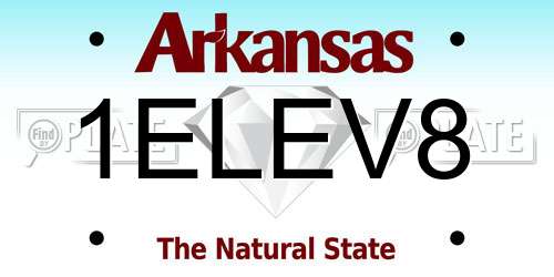 1ELEV8 Arkansas License Plate