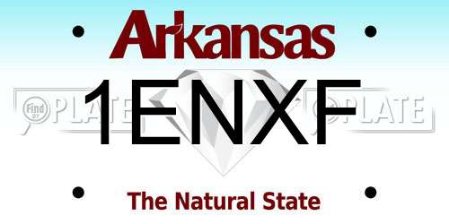 1ENXF Arkansas License Plate