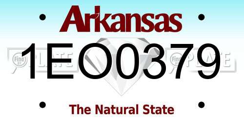 1EO0379 Arkansas License Plate