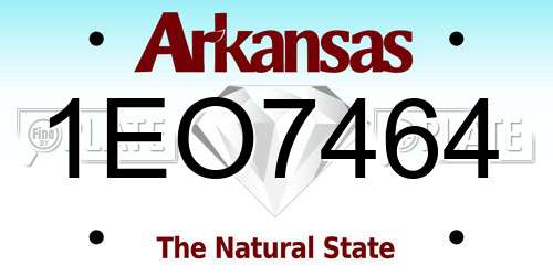 1EO7464 Arkansas License Plate