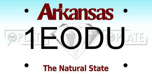 1EODU Arkansas License Plate