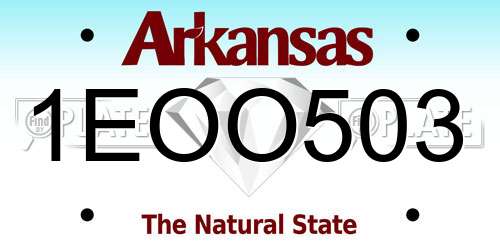 1EOO503 Arkansas License Plate