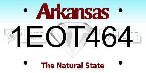 1EOT464 Arkansas License Plate