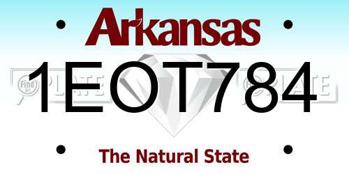 1EOT784 Arkansas License Plate